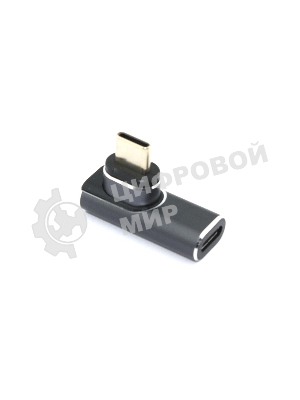Переходник USB 4 Type-C мама-папа угловой с магнитным разъемом тип 2