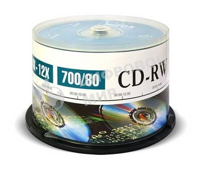Диск CD-RW Mirex 700 Mb, 12х, Cake Box (50), (50/300)