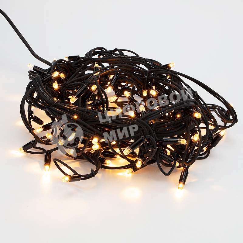 Гирлянда Neon-night Айсикл (Бахрома) светодиодная 3,2х0,9 м, 120 LED, черный провод каучук, теплое белое свечение