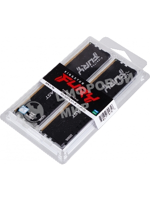 Оперативная память Kingston Fury Beast, DDR5, 32GB (2x16GB), 5200MHz, CL40, DIMM, радиатор, черный