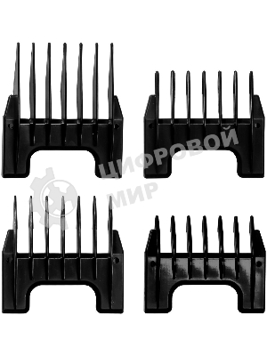 Набор для стрижки Galaxy Line GL 4155, черный с серебристым, лезвия из японской нержавеющей стали, индикатор работы и заряда, время непрерывной работы 45 мин, 4 насадки–расчески (3, 6, 9, 12 мм), эргономичный дизайн