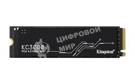 Накопитель SSD Kingston KC3000, 4Tb, PCIe 4.0 x4, M.2 2280, NVMe, R/W 7000/7000, с радиатором