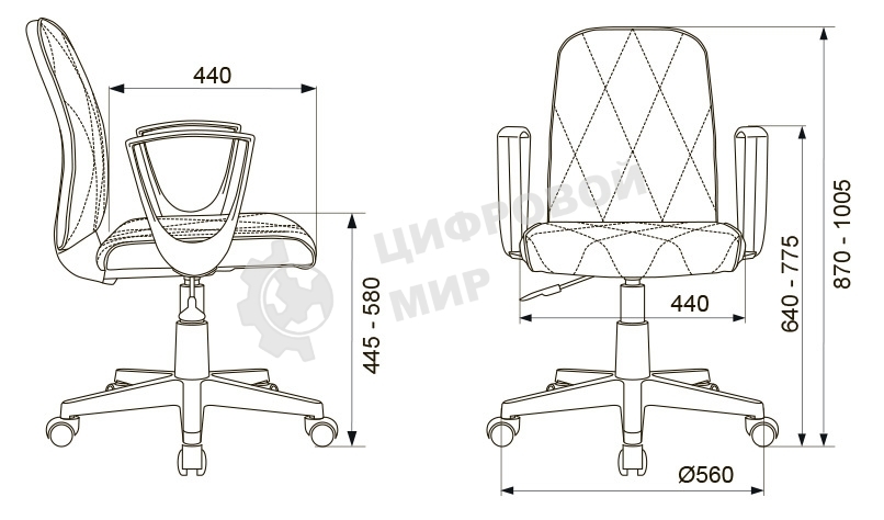 Кресло компьютерное Бюрократ CH-W327 слоновая кость OR-10, эко.кожа, крестов. пластик, пластик белый