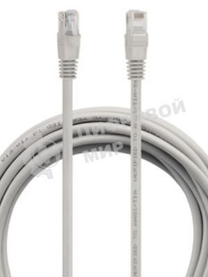 Патч-корд Buro UTP 4 пары cat.5e CCA molded 5м голубой RJ-45 (m)-RJ-45 (m)