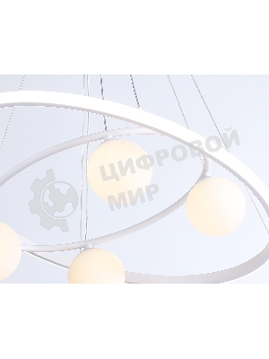 Светильник Ambrella light FL66321/1+4 WH белый 69W 3000K-6400K+G9/4 D600/400*1200 (ПДУ ИК)
