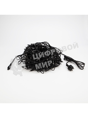 Гирлянда Neon-night Айсикл (Бахрома) светодиодная 3,2х0,9 м, 120 LED, черный провод каучук, теплое белое свечение