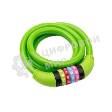 Тросовый кодовый замок взломостойкий для велосипедов и колясок Четыре сезона 150 см зеленый 79-0213