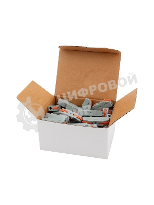 Соединительная клемма многоразовая Rexant проходная 1 полюс, серый (0,08-4 мм²) (50 шт./уп.)