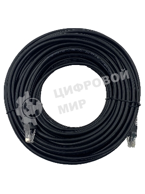 Патч-корд Buro UTP 4 пары cat.5e CCA molded 30м черный RJ-45 (m)-RJ-45 (m)