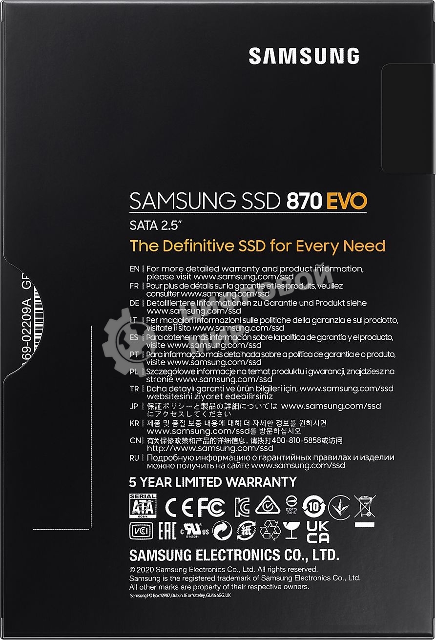 Накопитель SSD Samsung 2Tb 870 EVO Series MZ-77E2T0B/EU