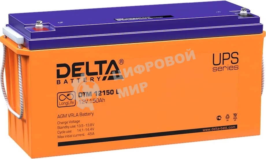 Аккумуляторная батарея Delta BATTERY DTM 12150 L