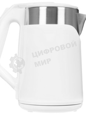 Электрочайник Centek CT-0023 белый, 2.0 л, 2000 Вт, скрытый нагревательный элемент