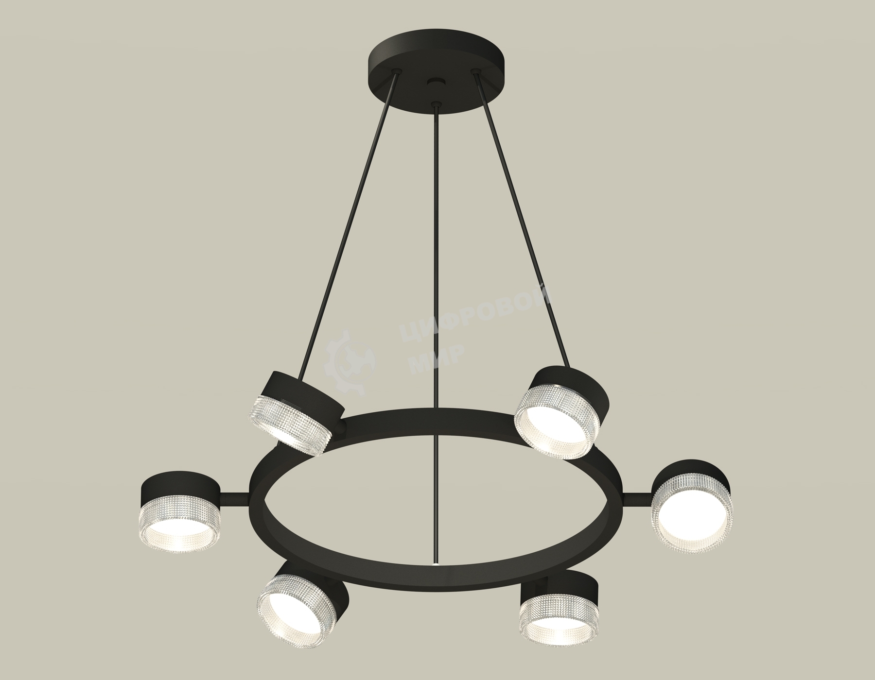 Светильник Ambrella light XB9193250/6 SBK/CL черный песок/прозрачный GX53 (C9193, N8480)