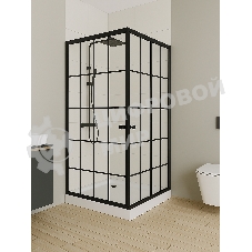 Душевой уголок квадратный BAU Stil square 100х100х195, с поддоном 12,5 см, закаленное стекло толщино