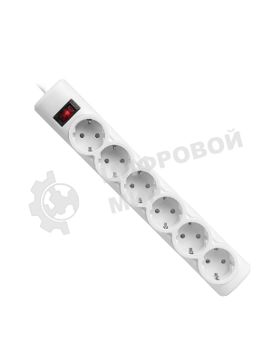 Сетевой фильтр Defender DFS 151 1,8 м, белый, 6 розеток