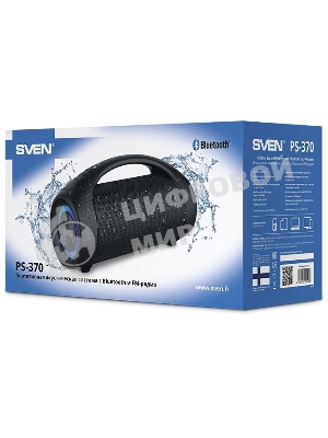 Колонка портативная SVEN АС PS-370 черный 40W 2.0 BT
