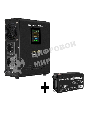 Комплект Источник бесперебойного питания EX295996RUS + батарея 65Aч EX282980RUS 1шт ExeGate FineSine SX-800.LCD.AVR.2SH + батарея ExeGate DT 1265 (12В, 65Ач) 1шт