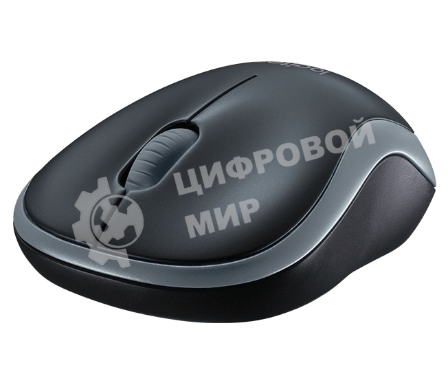 Мышь беспроводная Logitech M185 серый/черный, 1000 dpi, радиоканал, USB, кнопки - 3