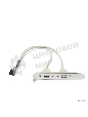 Планка портов в корпус ORIENT C086L30 2xUSB 2.0, длина кабеля 30 см, oem (31302)