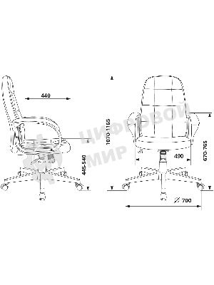 Кресло Бюрократ CH 002 3C1 серый, ткань