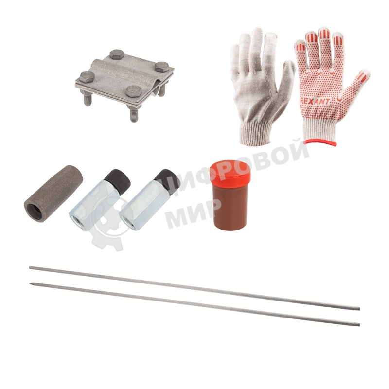 Комплект заземления Rexant с заострением 3 м, d16