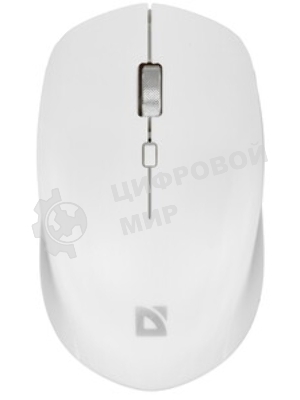 Мышь беспроводная Defender Velvet MB-406 белый, 1600 dpi, радиоканал, Bluetooth, USB, кнопки - 4