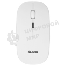 Мышь беспроводная OLMIO WM-21 белый, бесшумная, 3 кнопки с подсветкой, 1600 dpi