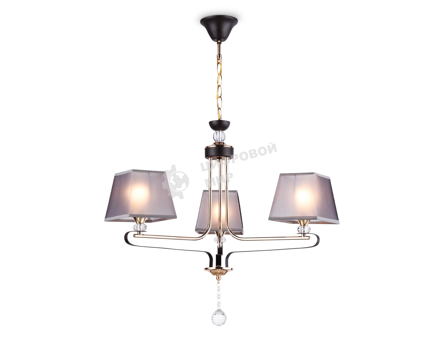 Светильник Ambrella light TR4614/3 CF/FGD кофе/золото E27/3 max 40W D640*800