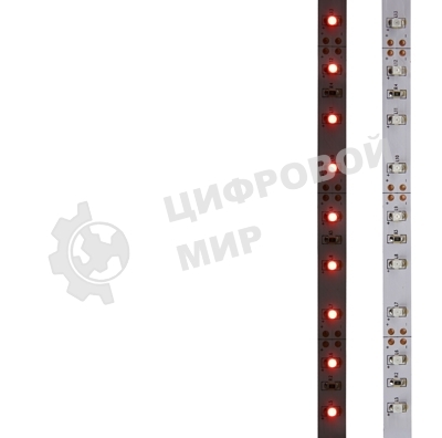 Лента светодиодная открытая, 8 мм, IP23, SMD 2835, 60 LED/m, 12 V, цвет свечения красный