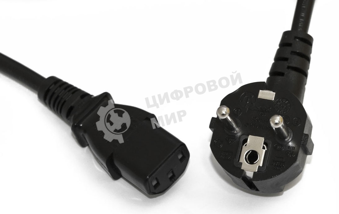 Кабель питания компьютера Hyperline PWC-IEC13-SHM-3.0-BK (Shucko+C13) (3x1.0), 3 м