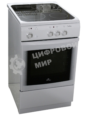 Электрическая плита De Luxe 506003.04ЭС белый, конфорок - 3 шт, духовка - 60 л, 87 см x 50 см x 60 см