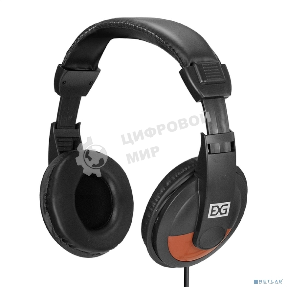 Гарнитура проводная полноразмерная с микрофоном (гарнитура) ExeGate Office HS-130S (2x3.5мм, динамик 40мм, 20-20000Гц, длина кабеля 2.2м, регулировка громкости)