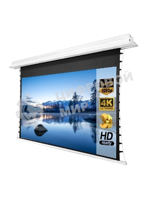 Экран для проектора S'OK SCPSMC-298X168ED45GF для встраивания в потолок моторизованный 135'' с боковым натяжением, полотно Grey Fiberglass, экстрадроп 45см