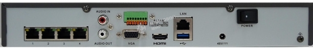 Видеорегистратор IP 4CH 4POE HiWatch DS-N304P(D) HIKVISION