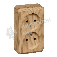 Розетка 2-м ОП Этюд Дача 16А IP20 без заземл. бук SchE PA16-005T