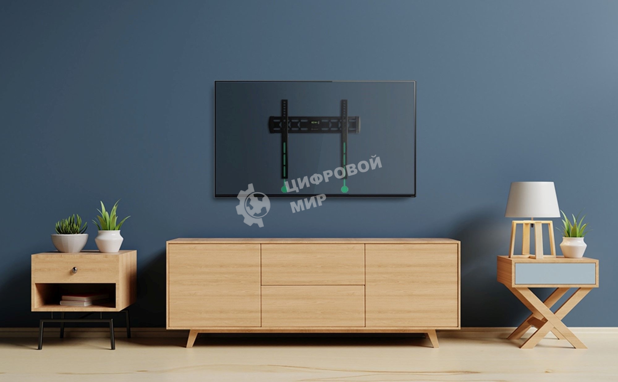 Кронштейн ONKRON FM5/32-55'' макс 400x400 наклон 0º от стены: 29мм макс вес 56,8кг