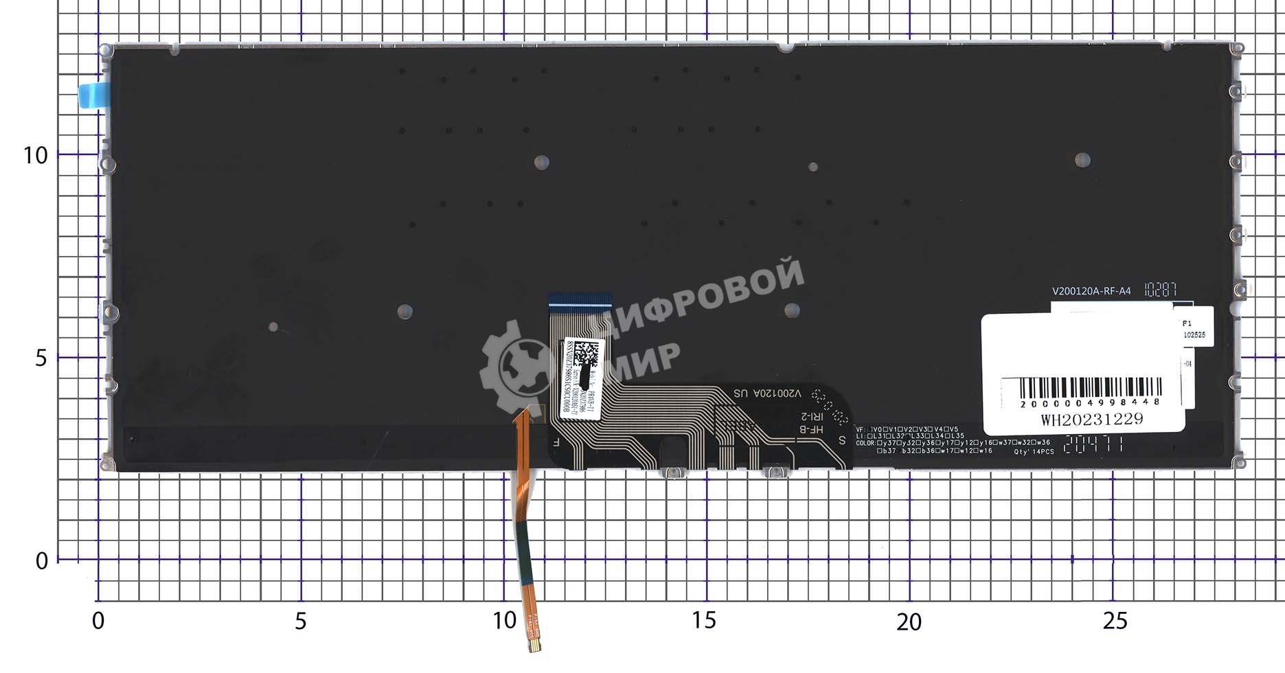 Клавиатура для ноутбука Lenovo Yoga Slim 9-14ITL05, черная