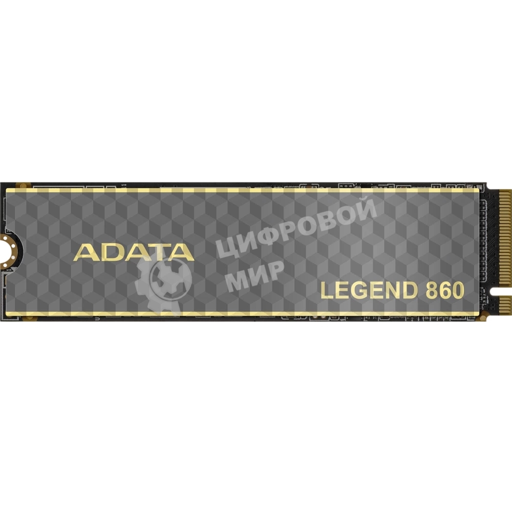 Накопитель SSD ADATA LEGEND 860, 1Tb, PCIe 4.0 x4, 2280, NVMe, R/W 6000/4000, с радиатором