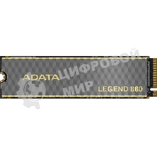Накопитель SSD ADATA LEGEND 860, 1Tb, PCIe 4.0 x4, 2280, NVMe, R/W 6000/4000, с радиатором