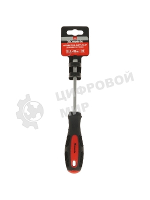 Отвертка Matrix Anti-Slip, SL6,0 х 100 мм, CrV, двухкомп. рукоятка