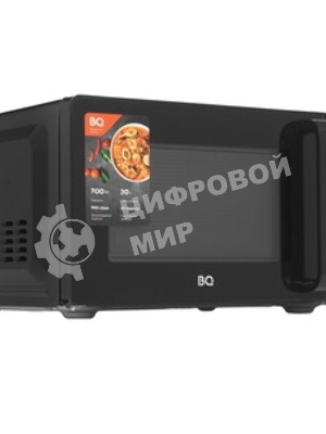 Микроволновая печь BQ MWO-20004SM/W черный, 20 л, 700 Вт, переключатели - поворотный механизм