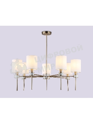 Люстра Ambrella light LH72373/7 DBS/WH темная латунь/белый E14/7 max 40W D840*720