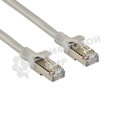Патч-корд ExeGate FTP-RJ45-RJ45-C5e-CU-2M-GY, FTP, cat.5e, 2м, медь, серый