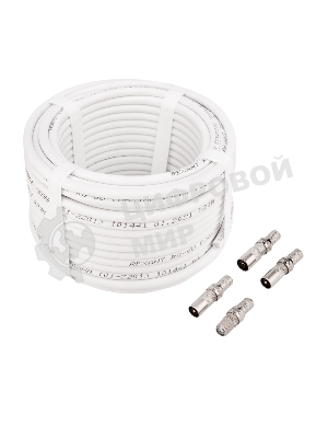 Набор с антенным телевизионным удлинителем для ТВ длиной 20 метров с F-разъемами и ТВ-переходниками Rexant