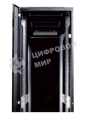 Шкаф телекоммуникационный напольный 42U (800x800) дверь стекло, черный