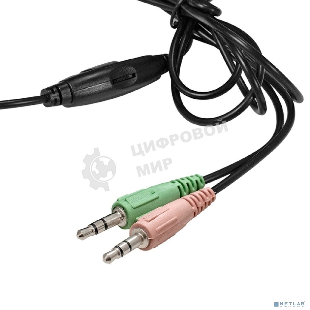 Гарнитура проводная полноразмерная с микрофоном (гарнитура) ExeGate Office HS-130S (2x3.5мм, динамик 40мм, 20-20000Гц, длина кабеля 2.2м, регулировка громкости)