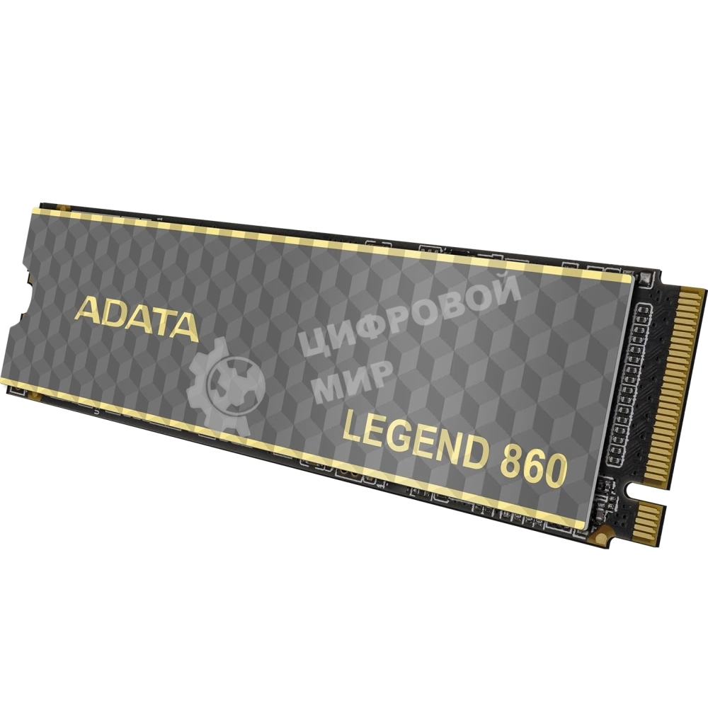 Накопитель SSD ADATA LEGEND 860, 1Tb, PCIe 4.0 x4, 2280, NVMe, R/W 6000/4000, с радиатором