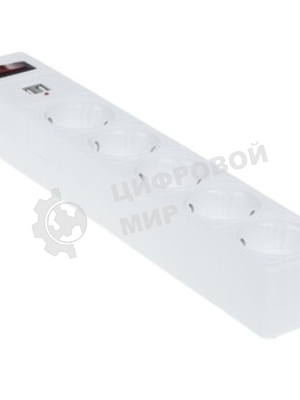 Сетевой фильтр Smartbuy (SBSP-5-30-G) 5 гн х 3,0 м серый