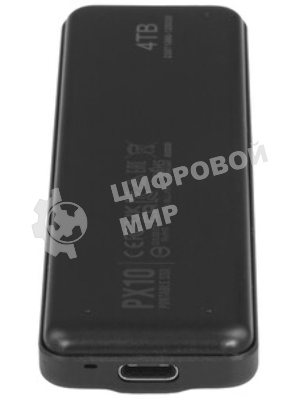 Внешний SSD 4Tb Silicon Power PX10, External, USB TypeC 3.2, черный, read/write 1050/1050 Mb/s