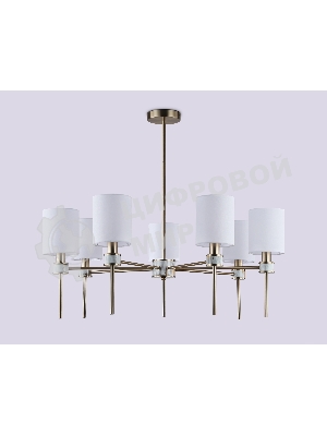 Люстра Ambrella light LH72373/7 DBS/WH темная латунь/белый E14/7 max 40W D840*720